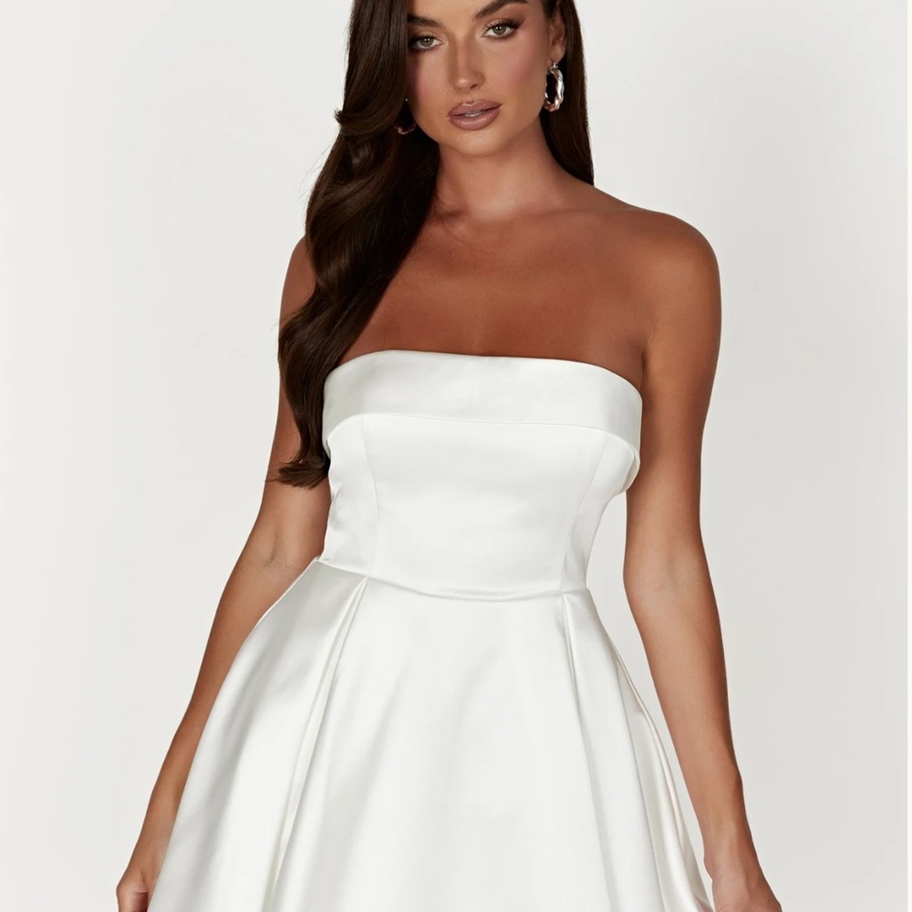 White Strapless Dress